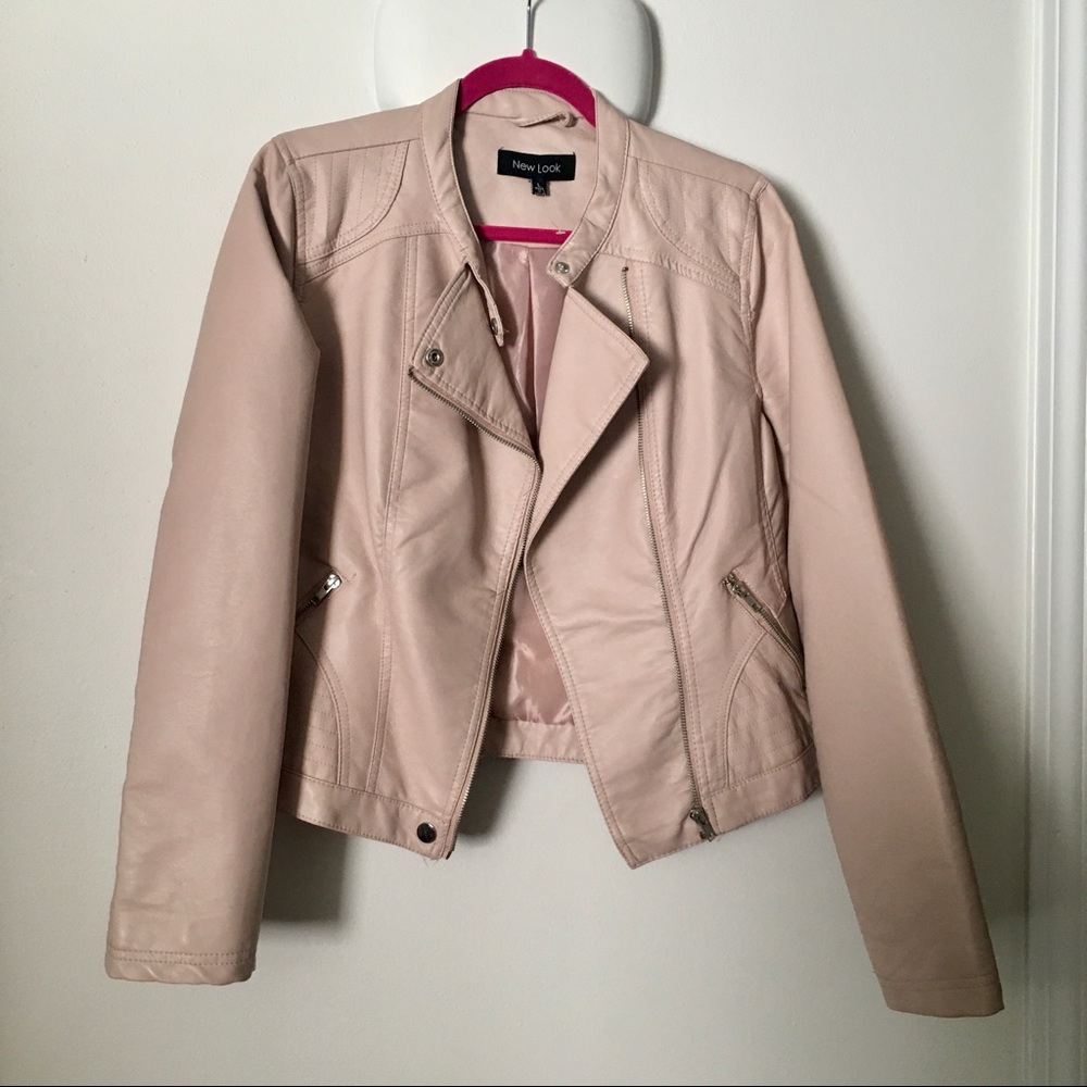 NEW! Pink Leatherette Moto Jacket